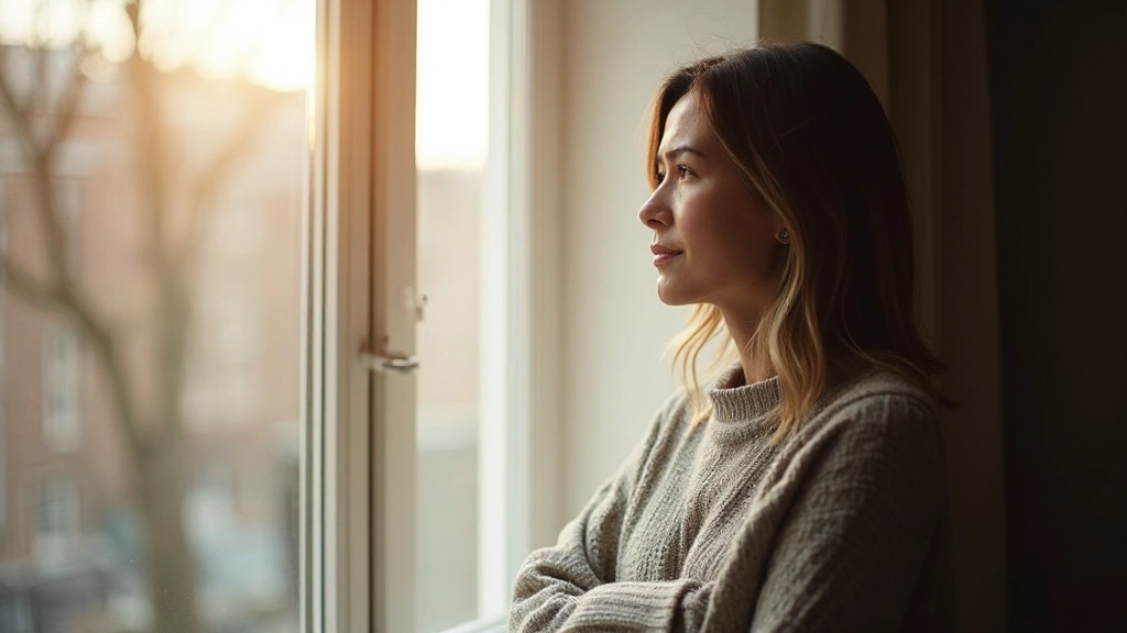 Persoon in moment van diep nadenken over ethische waarden en persoonlijke integriteit