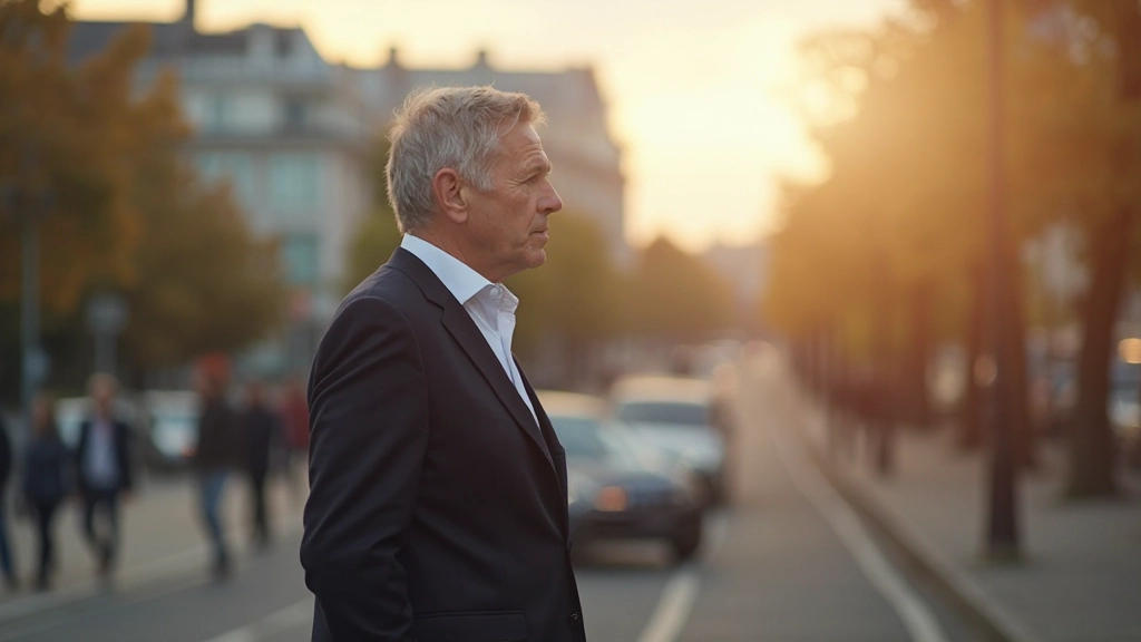 Persoon die een ethische keuze maakt met twee opties zichtbaar